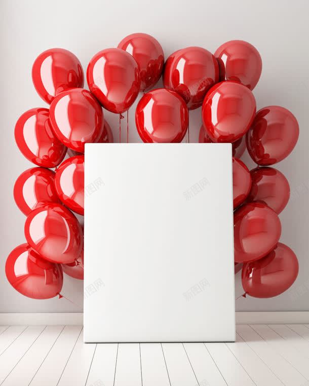 鲜艳大红色气球广告板jpg设计背景_新图网 https://ixintu.com 广告 气球 红色 鲜艳