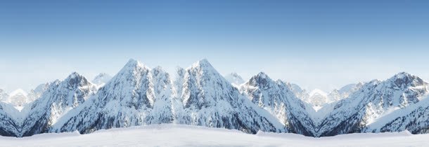 淘宝冬季雪山背景banner背景