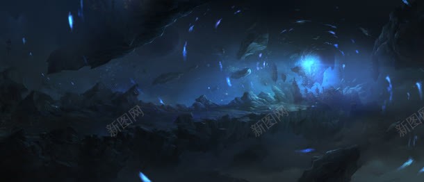 魔幻宝蓝幻界夜空jpg设计背景_新图网 https://ixintu.com 夜空 魔幻