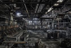 黑色工厂矢量黑色废旧的工厂场景高清图片