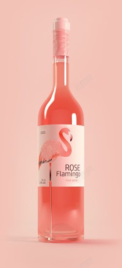 葡萄高清图片粉色玫瑰火烈鸟葡萄酒高清图片