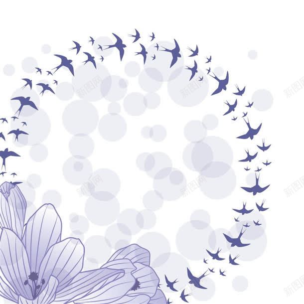 简约花卉燕子斑点元素jpg设计背景_新图网 https://ixintu.com 元素 斑点 燕子 简约 花卉