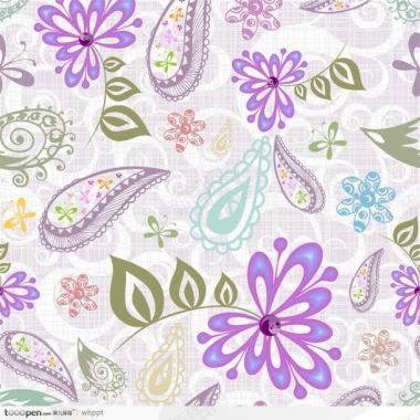 手绘紫色花朵壁纸背景