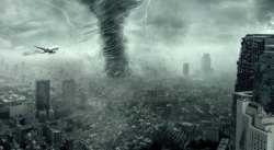 毁灭的城市黑色龙卷风毁灭城市高清图片