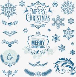 圣诞树袜蓝色圣诞节花纹高清图片