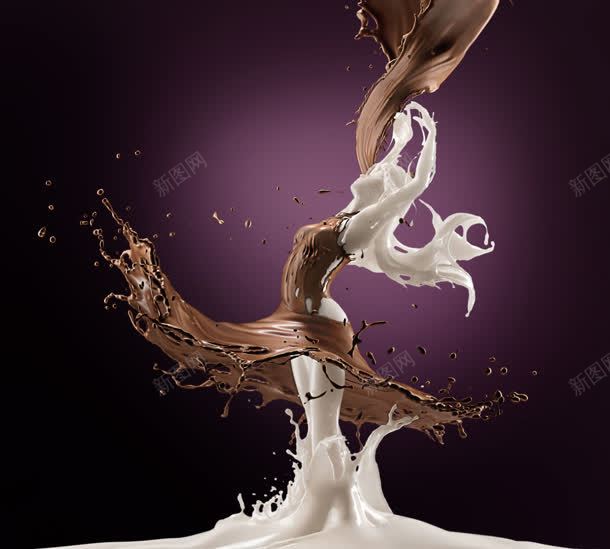 巧克力和牛奶融合jpg设计背景_新图网 https://ixintu.com 巧克力 牛奶 融合
