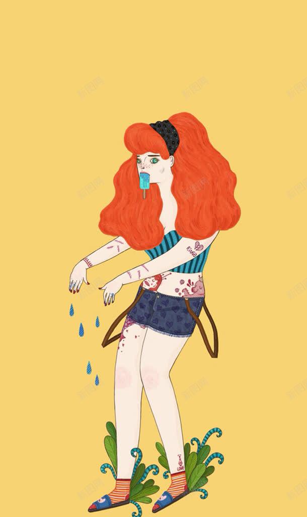 吃冰棒的女人动漫海报背景jpg设计背景_新图网 https://ixintu.com 冰棒 女人 海报 背景