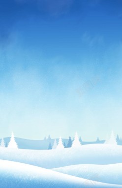 冬季卡通景观背景