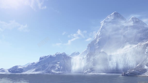 唯美天空环境渲染冰山jpg设计背景_新图网 https://ixintu.com 冰山 天空 模型 渲染 环境