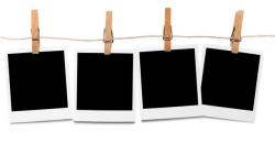 简单时尚会议桌夹着的卡片相框高清图片