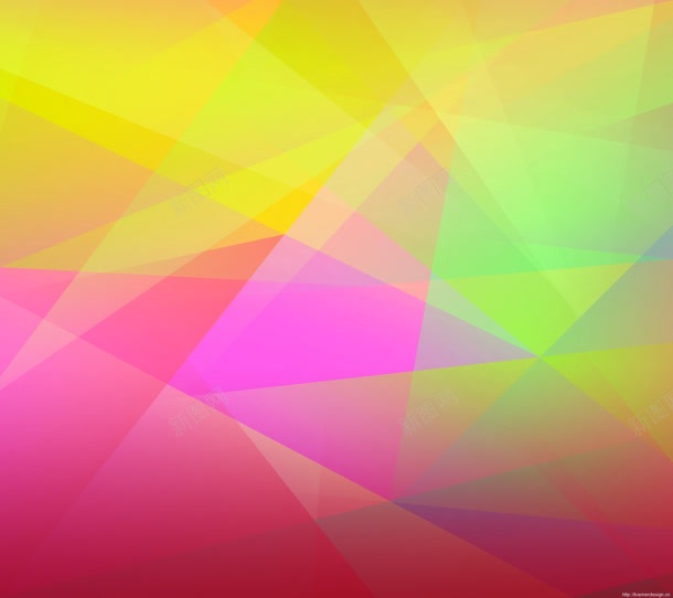 黄粉色不规则三角形jpg设计背景_新图网 https://ixintu.com 三角形 不规则 粉色