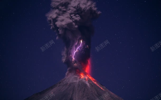 夜景星空火山爆发背景图片 素材7zxkgguwj 新图网