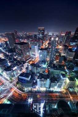 大都市繁华灯光夜景背景