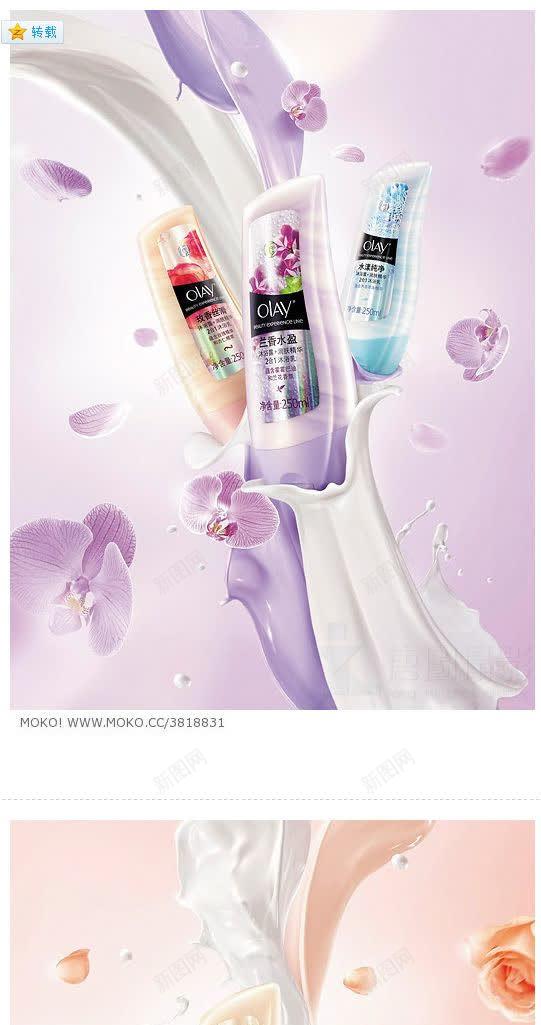 紫色花朵洗发水海报jpg设计背景_新图网 https://ixintu.com 洗发水 海报 紫色 花朵