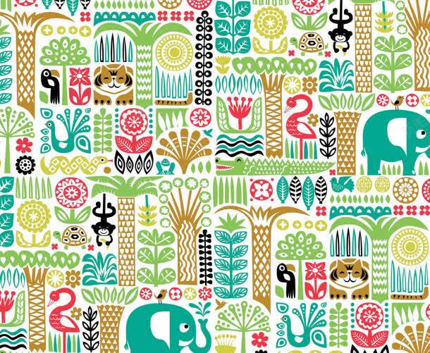 卡通绿色植物和猫海报背景jpg设计背景_新图网 https://ixintu.com 卡通 海报 绿色植物 背景