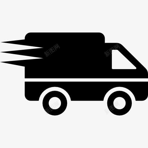 物流配送车在运动图标png_新图网 https://ixintu.com 卡车 旅游 智慧物流 汽车 物流配送 运动 运输