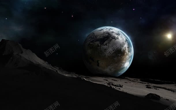 星际月球宽屏背景jpg设计背景_新图网 https://ixintu.com 星际 月球 背景