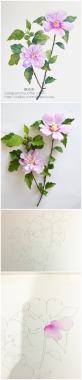 纹理水彩花朵壁纸背景