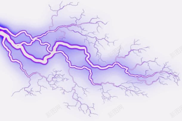 紫色闪电雷电特效png免抠素材_新图网 https://ixintu.com 特效 电特效 紫色 闪电 雷电