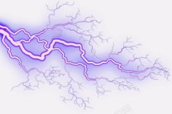 紫色电鳐紫色闪电雷电特效高清图片