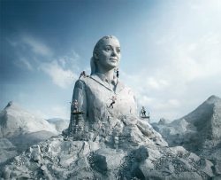 何方圣神圣母雪山圣神庄严高清图片