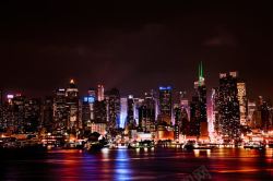 曼哈顿曼哈顿夜景繁华夜市高清图片