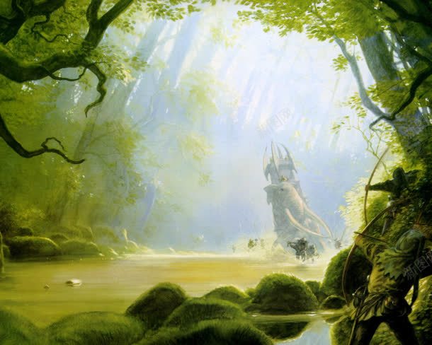 唯美清新童话森林jpg设计背景_新图网 https://ixintu.com 森林 清新 童话