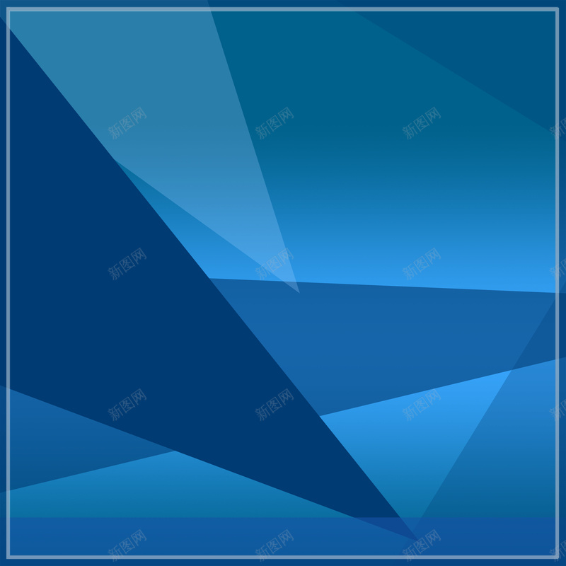 蓝色三角块拼接背景psd设计背景_新图网 https://ixintu.com 三角形 几何 渐变 蓝色