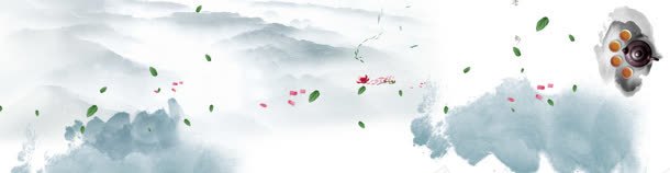 茶水墨背景bannerjpg设计背景_新图网 https://ixintu.com 中国风 山茶水墨 水墨画 茶 茶叶