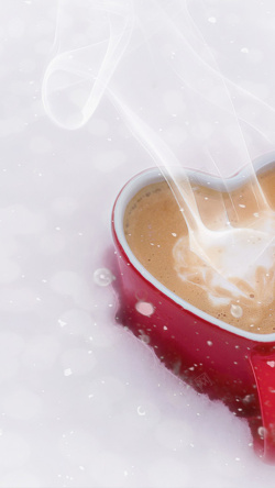 温暖暖气冬日里一杯温暖的咖啡H5背景高清图片