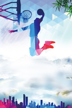 蓝色时尚体育竞技运动项目海报背景背景
