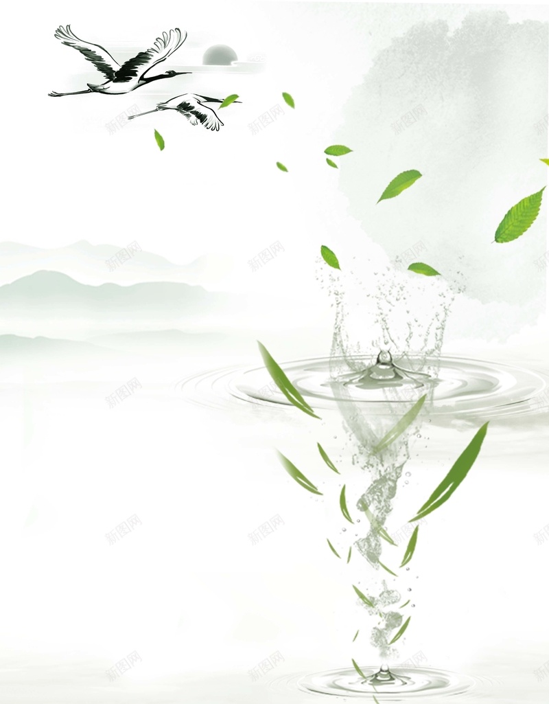 简约中国风春茶上市宣传海报jpg设计背景_新图网 https://ixintu.com 中国风 古风 春茶 春茶上市 白色背景 绿茶 茶叶 茶文化