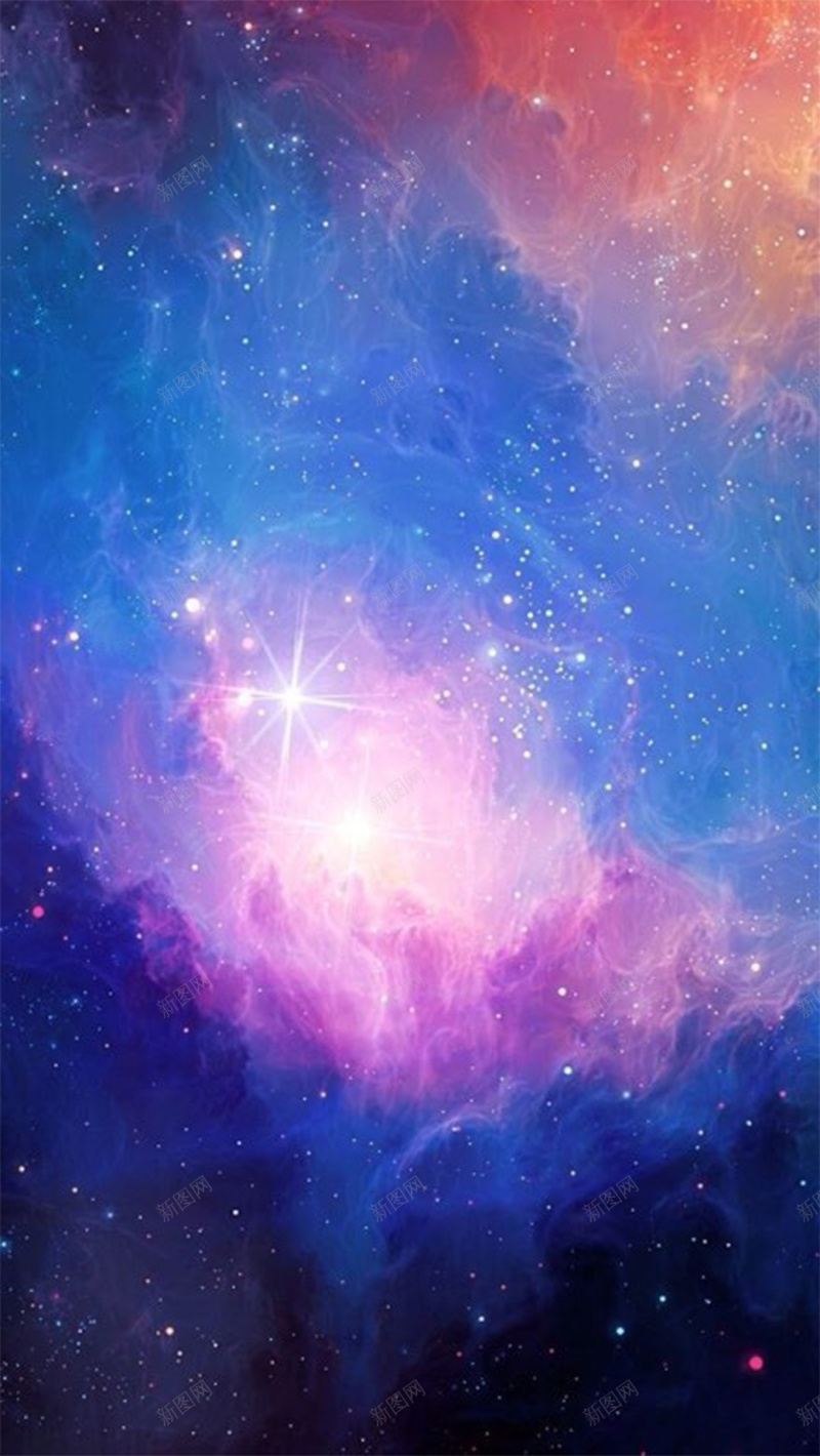 梦幻蓝紫色质感水彩星空背景图片 素材7jjjwwkuj 新图网