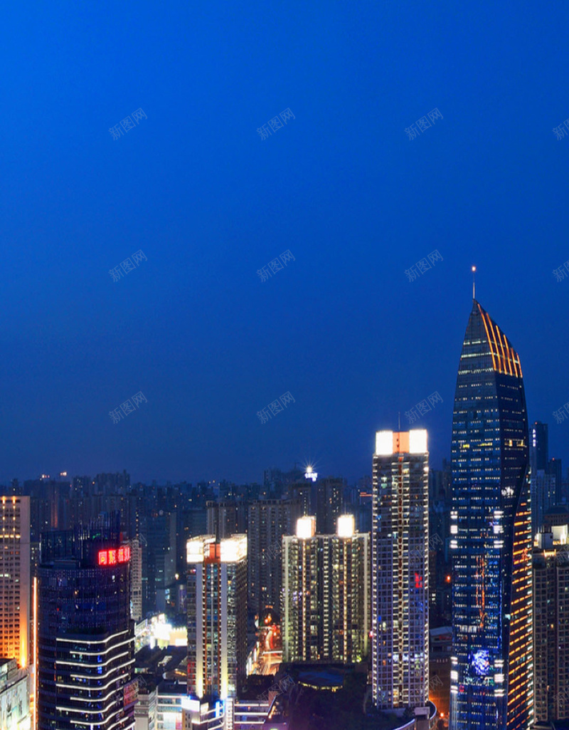 重庆市夜景H5背景jpg_新图网 https://ixintu.com H5素材 城市 夜景 摄影 蓝色背景 重庆 风景