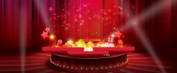 眼睛闪光的天猫淘宝双十一红色舞台背景高清图片