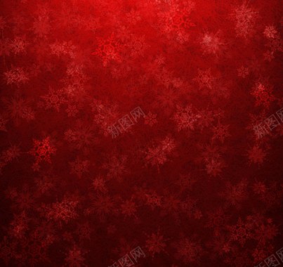 红色背景下的雪花图案背景