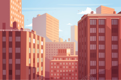矢量足球二维城市楼群风景插画背景图矢量图高清图片