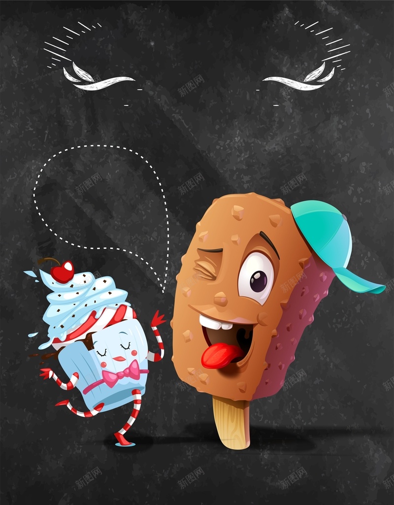 美味冰淇淋矢量海报背景模板cdr设计背景_新图网 https://ixintu.com 冰淇淋 冷饮店 卡通 可爱 宣传 海报 矢量 美味 背景模板