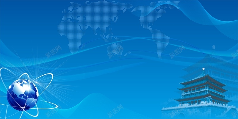 蓝色地球科技背景cdr设计背景_新图网 https://ixintu.com 商务 地图 地球 底纹 建筑 科幻 科技 科技感 科技风 线条 蓝色 高科技