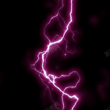 闪电元素闪电背景紫色闪电背景