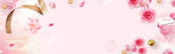 简洁口红粉色可爱风淘宝天猫化妆美容海报高清图片