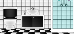 水槽海报淘宝矢量家居时尚黑白拼色浴室水槽海报背景高清图片