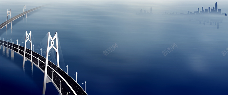 珠港澳大桥通车桥梁背景背景