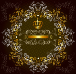 高贵会员卡欧式花纹皇冠古典背景矢量图高清图片
