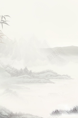 台历模板中国风水墨山水画背景背景