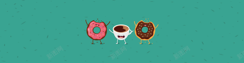 可爱卡通甜甜圈和咖啡矢量ai设计背景_新图网 https://ixintu.com 友情 友谊 咖啡 开心 微笑 愉快 甜点 甜甜圈 矢量图 食物