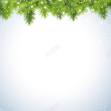 圣诞节雪松背景图背景