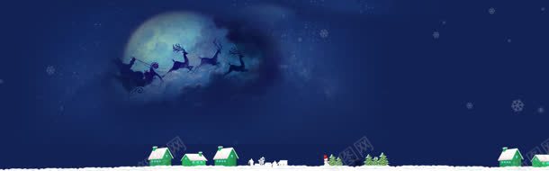 圣诞淘宝背景图jpg设计背景_新图网 https://ixintu.com 圣诞老人 蓝色 麋鹿