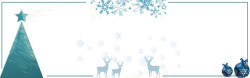 雪橇高清卡通简约圣诞节电商banner高清图片