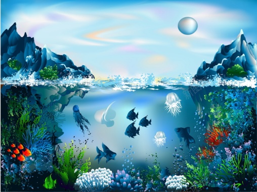 海底世界矢量图背景